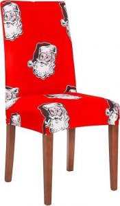 Springos Pokrowiec na krzesło elastyczny świąteczny Mikołaj UNIWERSALNY 1