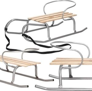 Springos Sanki metalowe z oparciem dla dzieci szare UNIWERSALNY 2