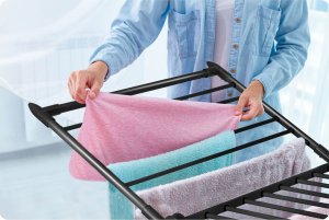 Suszarka na pranie Massido Suszarka na pranie stojąca rozkładana Debora czarna 19 mb 12