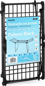Suszarka na pranie Massido Suszarka na pranie stojąca rozkładana Debora czarna 19 mb 6