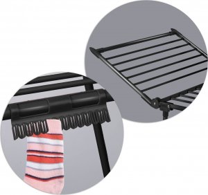 Suszarka na pranie Massido Suszarka na pranie stojąca rozkładana Debora czarna 19 mb 8