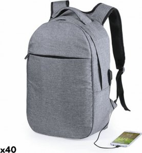 Plecak bigbuy outdoor Plecak na laptopa i tableta z wyjściem USB 146215 Szary (40 Sztuk) - Szary 1