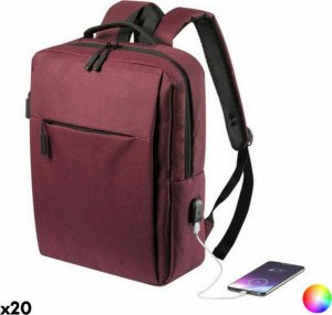 Plecak vudknives Plecak na laptopa i tableta z wyjściem USB VudKnives 146473 Poliester 600D (20 Sztuk) - Czerwony 1