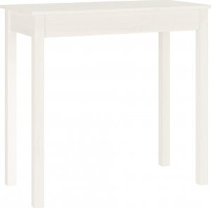 vidaXL Stolik konsolowy, biały, 80x40x75 cm, lite drewno sosnowe 2