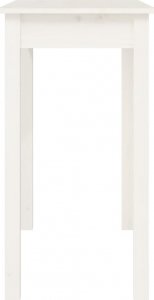vidaXL Stolik konsolowy, biały, 80x40x75 cm, lite drewno sosnowe 6