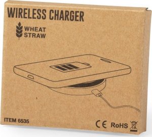 Ładowarka Upominkarnia Ładowarka bezprzewodowa 5W ze słomy pszenicznej 6