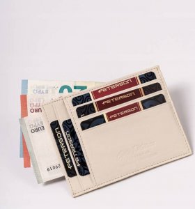 Peterson Etui skórzane Peterson PTN CAW22722 BEIG beżowe 2