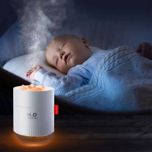 Nawilżacz powietrza Alogy Nawilżacz powietrza mini Przenośny ultradźwiękowy Alogy na biurko USB 500ml Biały 4