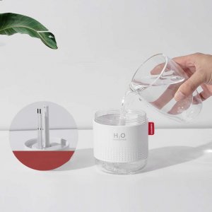 Nawilżacz powietrza Alogy Nawilżacz powietrza mini Przenośny ultradźwiękowy Alogy na biurko USB 500ml Biały 5