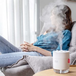 Nawilżacz powietrza Alogy Nawilżacz powietrza mini Przenośny ultradźwiękowy Alogy na biurko USB 500ml Biały 9