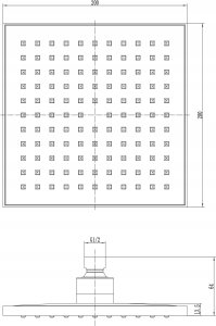 Deszczownica DESZCZ.KW.20.CZ DESZCZOWNICA KWADRATOWA CZARNA 20 CM // N.H.DESZ-20-KWAD-CZARNA 2