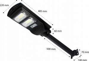 LAMPA LED ULICZNA SOLARNA 100W 6000K IP65 2000LM 26