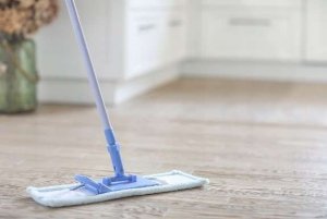 Mop Niebieski mop płaski z mikrofibry Kij teleskopowy 3