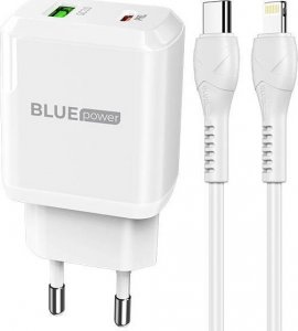 Ładowarka Blue Power BLUE POWER ŁADOWARKA SIECIOWA PD20W+QC3.0 KABEL LIGHTNING BIAŁY standard 2