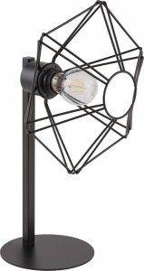 Lampa stołowa Sigma Czarna lampa stołowa Vario metalowa do sypialni na komodę 1