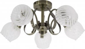 Lampa sufitowa Mdeco 5-płomienna lampa sufitowa ELM7138/5 21QG do salonu mosiądz 1