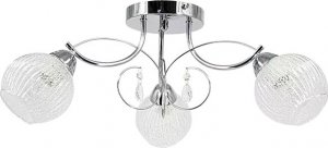 Lampa sufitowa Mdeco Pałacowa lampa sufitowa ELM8964/3 8C crystal do holu chrom 1