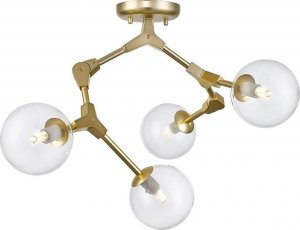Lampa sufitowa Zumaline Sufitowa lampa regulowana Deimos złota szklane kule nad stół 1