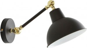 Kinkiet Zumaline Industrialna lampa ścienna Apus regulowana czarna złota 1