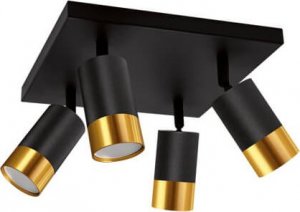 Lampa sufitowa IDEUS Kwadratowy plafon sufitowy Puzon dekoracyjny czarny złoty 1