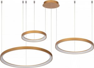 Lampa pierścieniowa Lucide Wisząca  złota Vidal pierścienie LED 120W do salonu 1
