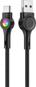 Kabel USB Vipfan USB-A - USB-C 1.2 m Czarny (X08TC) 1