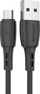 Kabel USB Vipfan USB-A - microUSB 1 m Czarny (X05MK-1m-black) 1