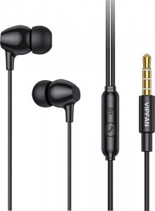 Słuchawki Vipfan Słuchawki dokanałowe przewodowe Vipfan M16, jack 3.5mm, 1m (czarne) 1