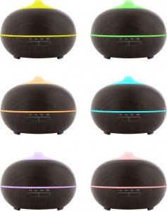 Nawilżacz powietrza 4kom.pl Dyfuzor zapachowy Nawilżacz powietrza 400ml Jonizator Aromaterapia 3 olejki pilot 6