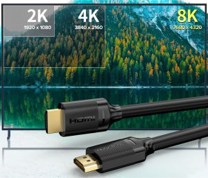 Kabel Choetech Choetech XHH-TP20 kabel HDMI 2.1 (8K 60Hz 48Gbps / 4K 144Hz / 2K 165Hz) 3D Dynamic HDR 2m czarny 6