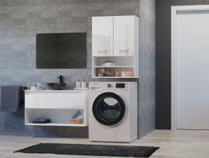 Topeshop SZAFKA ŁAZIENKOWA WISZĄCA POLA MINI DK - BIEL POŁYSK 5