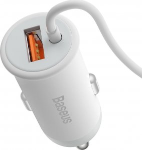 Baseus Baseus samochodowa ładowarka bezprzewodowa z uchwytem MagSafe 15W na kratkę nawiewu + USB-A 25W biała (CW01) 14