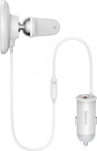 Baseus Baseus samochodowa ładowarka bezprzewodowa z uchwytem MagSafe 15W na kratkę nawiewu + USB-A 25W biała (CW01) 10