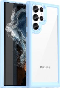 Hurtel Outer Space Case etui Samsung Galaxy S23 Ultra pokrowiec z elastyczną ramką niebieskie 1