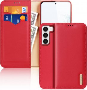 Dux Ducis Dux Ducis Hivo etui Samsung Galaxy S23+ pokrowiec z klapką portfel podstawka blokada RFID czerwone 1