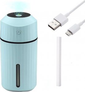 Nawilżacz powietrza 4kom.pl Nawilżacz powietrza Dyfuzor mgiełki Aromatyzer ultradźwiękowy Aromaterapia LED 320ml niebieski 11