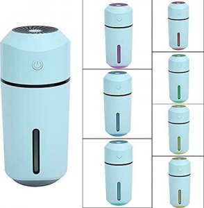 Nawilżacz powietrza 4kom.pl Nawilżacz powietrza Dyfuzor mgiełki Aromatyzer ultradźwiękowy Aromaterapia LED 320ml niebieski 3