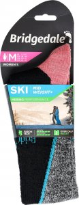 Bridgedale Skarpety narciarskie damskie Bridgedale Ski Mid+ Merino P Pattern - blk/crl 41 - 43 3