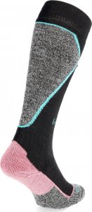Bridgedale Skarpety narciarskie damskie Bridgedale Ski Mid+ Merino P Pattern - blk/crl 41 - 43 5
