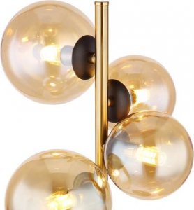 Lampa stołowa Globo Stojąca lampa Riha 56135-4T stołowa czarna bursztynowa 2