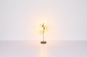 Lampa stołowa Globo Stojąca lampa Riha 56135-4T stołowa czarna bursztynowa 6