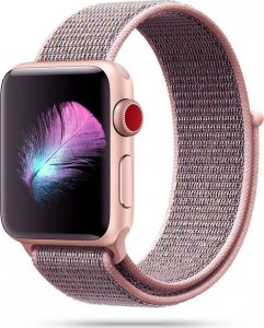 Tech-Protect Pasek Nylon do Apple Watch 2 / 3 / 4 / 5 / 6 / SE (38/40mm) Pink Sand 1