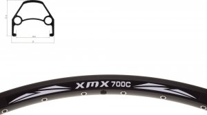 XMX Obręcz XMX 28"-29" DISC 32-otworów czarna nitowana  Uniwersalny 1