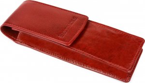 Piórnik Beltimore Etui na długopisy pojemne czerwone skórzane Beltimore G91 3