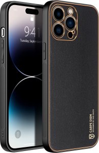 Dux Ducis Dux Ducis Yolo etui iPhone 14 Pro elegancki pokrowiec ze skóry ekologicznej czarny 3