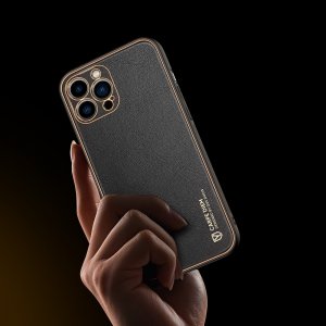 Dux Ducis Dux Ducis Yolo etui iPhone 14 Pro elegancki pokrowiec ze skóry ekologicznej czarny 9