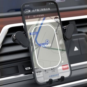 Dudao Dudao grawitacyjny uchwyt samochodowy do telefonu na nawiew kratkę wentylacyjną czarny (F12H) 4
