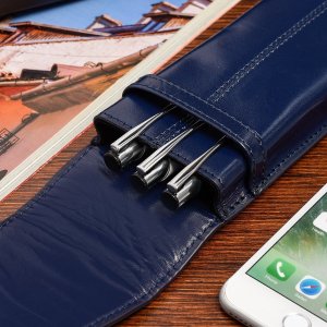 Piórnik Beltimore Piórnik Skórzany etui na pióro granatowe Beltimore J03 7