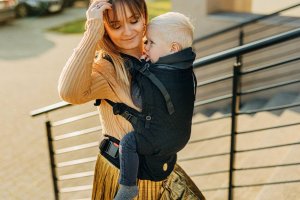 LennyLamb Nosidełko LennyLamb LennyUpGrade - Pawi Ogon - Pitch Black Regulowane 3