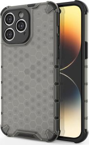 Hurtel Honeycomb etui iPhone 14 Pro pancerny hybrydowy pokrowiec czarne 1